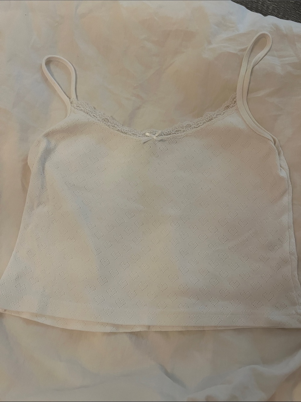 Brandy Melville White crop tank top